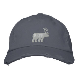 Casquette Brodée Cerfs communs d'ours ou déclaration brodée de