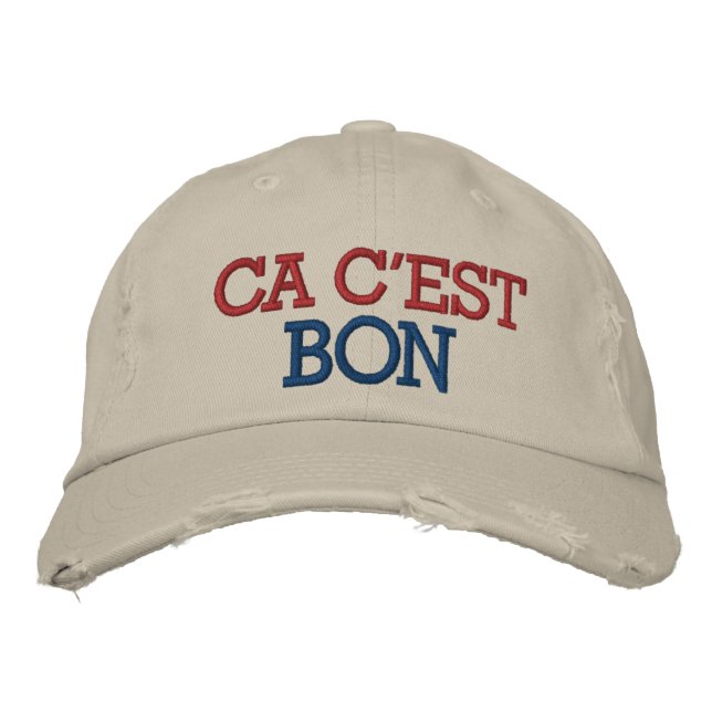 Casquette Brodée C'est bien ... : ) par SRF (Devant)