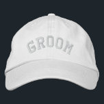 CASQUETTE BRODÉE CHAMBRE<br><div class="desc">Un casquette amusant pour Groom ! Voir aussi ce casquette de mariée :</div>