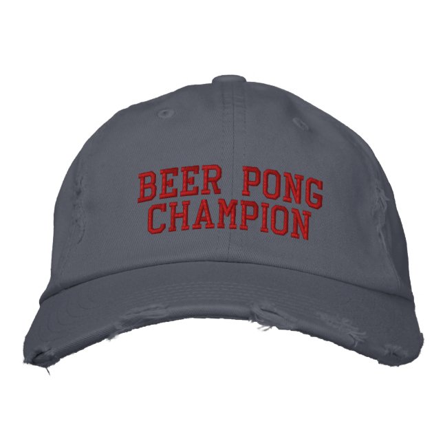 Casquette Brodée Champion de Beer Pong (Devant)