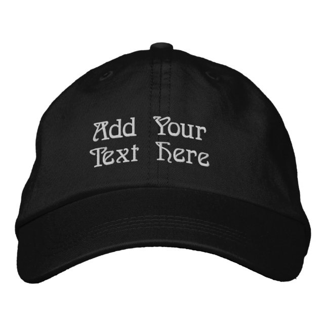 Casquette Brodée Chapeau Brodé , Ajoutez Votre Texte (Devant)