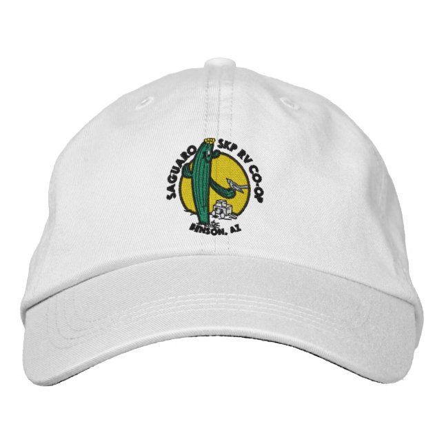Casquette Brodée Chapeau Brodé - Blanc (Devant)