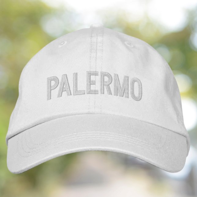 Casquette Brodée Chapeau brodé de Palerme (Palermo Embroidered Hat - Italian Sicilian heritage Travel lover gift)