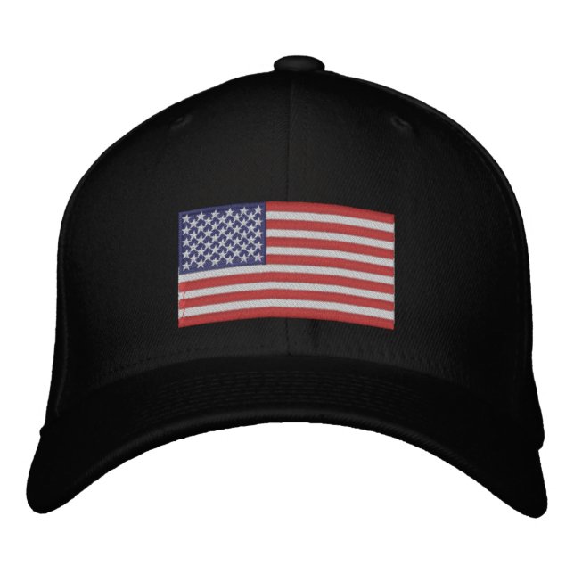 Casquette Brodée Chapeau Brodé Drapeau Américain (Devant)