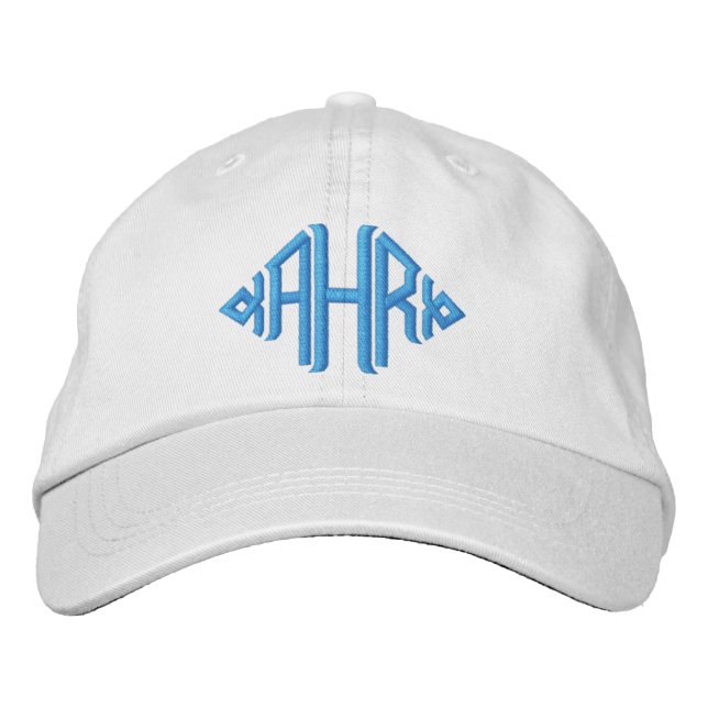 Casquette Brodée Chapeau Brodé Élégant avec Monogramme (Devant)