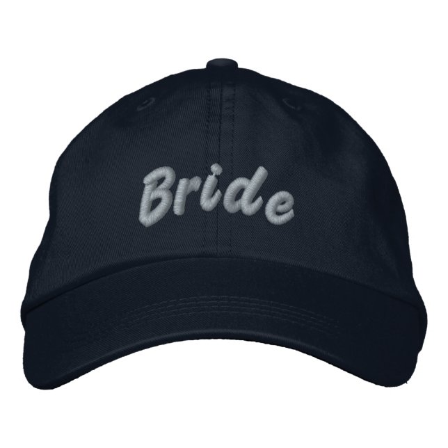 Casquette Brodée Chapeau brodé pour la mariée, mariage personnalisé (Devant)