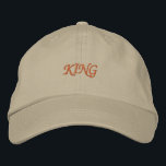Casquette Brodée Chapeau de camion élégant en coton kaki "King" maj<br><div class="desc">Améliorez votre look avec ce casquette ajustable kaki avec broderie "King" en or. Fabriqué en coton doux,  il allie confort et pourcentage. Adapté à l'usure toute la journée. Élevez votre style avec une pièce classique.</div>