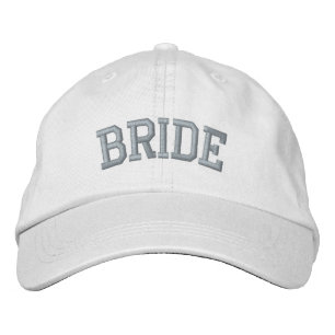Casquette Brodée Chapeau de mariée gris broderie chapeau de bachelo