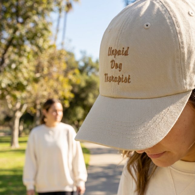 Casquette Brodée Chapeau de thérapeute de chien non payé drôle | Ca (Créateur téléchargé)