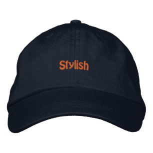 Casquette Brodée Chapeau élégant avec texte en or à la police Boffo