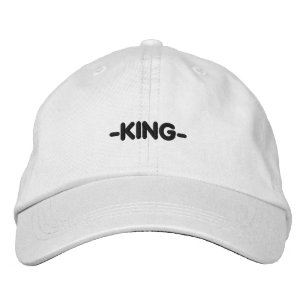 Casquette Brodée Chapeau en coton blanc élégant et classique KING -