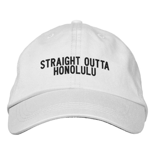 Casquette Brodée Chapeau Honolulu, Hawaï (Devant)