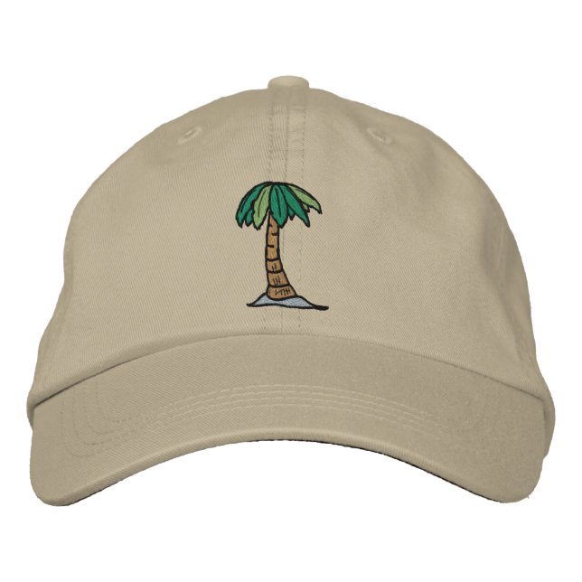 Casquette Brodée Chapeau Palmier (Devant)