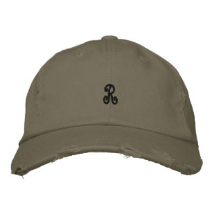 Casquette Brodée Chapeau préféré R Initial Royal Rich