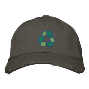 Casquette Brodée Chapeau Symbole de Recyclage