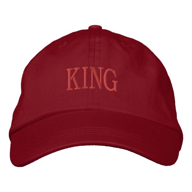 Casquette Brodée Chapeaux brodés avec texte de nom de roi imprimé d (Devant)