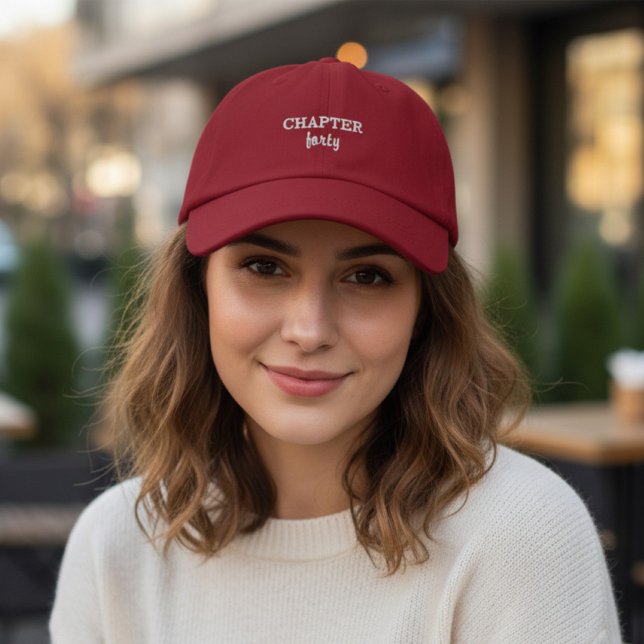 Casquette Brodée CHAPTER forty in Red (Créateur téléchargé)
