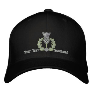 Casquette Brodée Chardon écossais personnalisé Ecosse en argent