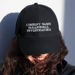 Casquette Brodée Chercheur paranormal personnalisé Nom de l'entrepr<br><div class="desc">Ajoutez le nom de votre entreprise à ce casquette Paranormal personnalisé. Il vous suffit de modifier la zone de texte de la section personnalisée avec le nom de votre société pour créer votre propre casquette d'entreprise d'enquêteur paranormal. Ce casquette entièrement personnalisable est un excellent moyen de promouvoir et de promouvoir...</div>