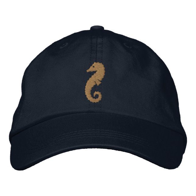 Casquette Brodée Cheval de mer géant (Devant)