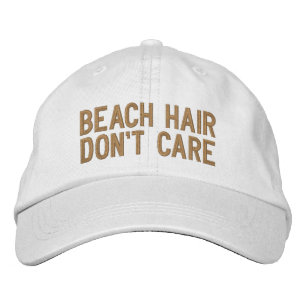 Casquette Brodée Cheveux de plage, on ne s'en soucie pas