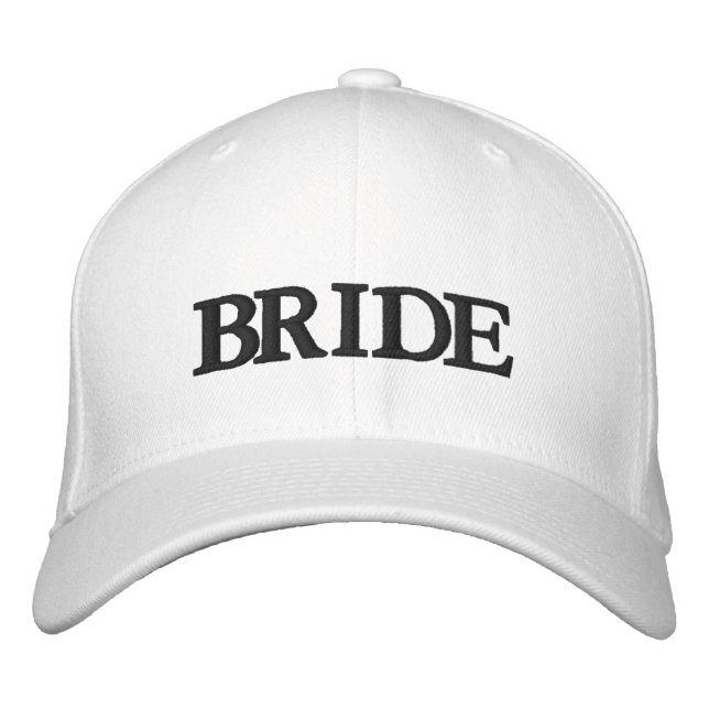Casquette Brodée Chic Bride noir texte blanc (Devant)