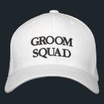 Casquette Brodée Chic Groom Squad noir et blanc mariage<br><div class="desc">Chic Groom Squad,  Tribe mariage noir et blanc brodé Casquette de baseball Disponible en plusieurs couleurs et options</div>