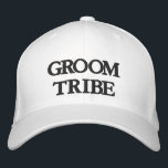 Casquette Brodée Chic Groom Tribe noir et blanc<br><div class="desc">Chic Groom Tribe noir et blanc brodé Casquette de baseball Disponible en plusieurs couleurs et options</div>