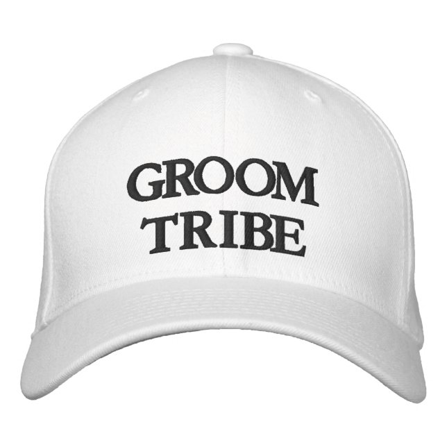 Casquette Brodée Chic Groom Tribe noir et blanc (Devant)