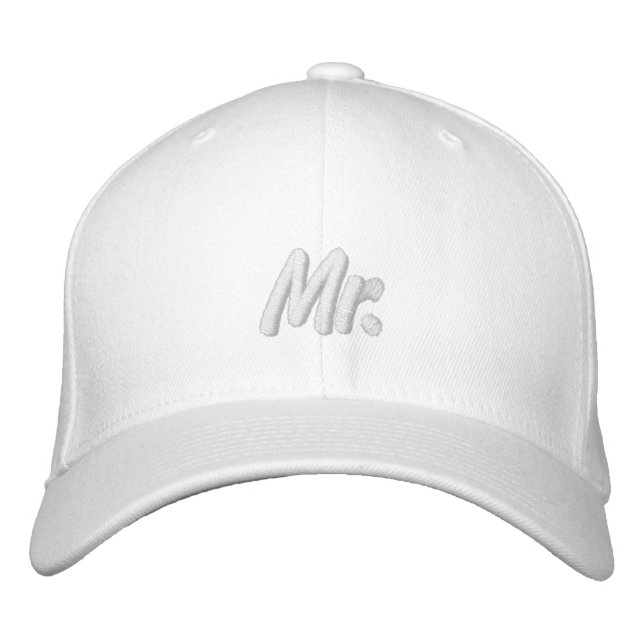 Casquette Brodée Chic M. blush rose blanc mignon (Devant)
