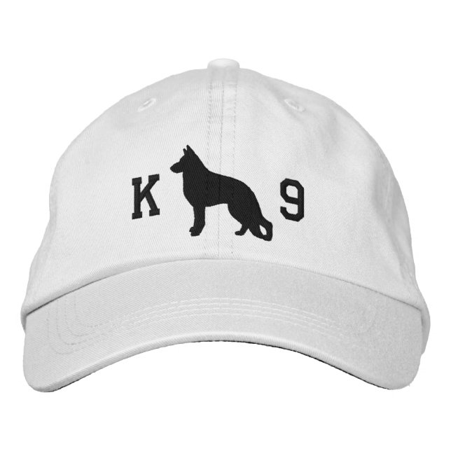 Casquette Brodée Chien berger allemand Silhouette K9 Cool GSD (Devant)