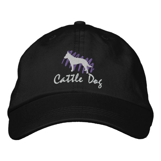 Casquette Brodée Chien de bétail griffé (Devant)