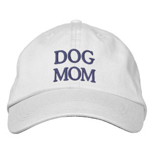 Casquette Brodée Chien maman marine bleu typographie élégante simpl