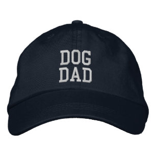 Casquette Brodée Chien papa blanc marine bleu amoureux des chiens c