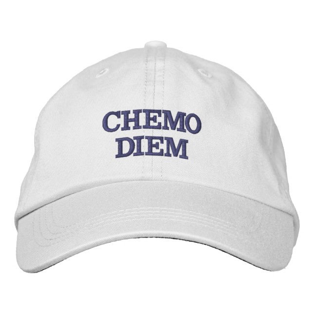 Casquette Brodée Chimio Diem pour des malades du cancer (Devant)