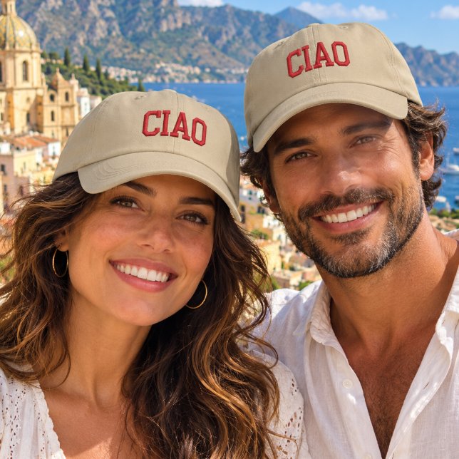 Casquette brodée Ciao (ciao embroidered italian travel baseball caps hats for Italy)