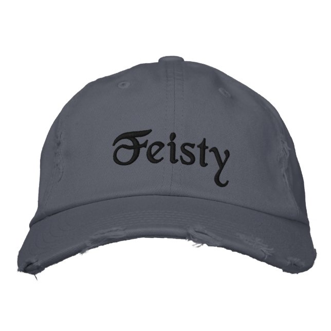 Casquette Brodée Citation cool Feisty Scotland Blue Black (Devant)