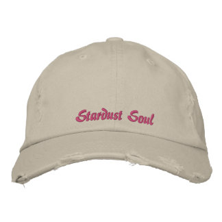 Casquette Brodée Citation de l'âme de Stardust Vintage Pierre rose 