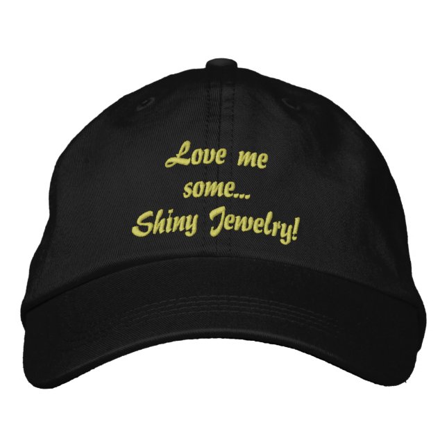 Casquette Brodée Citation J'aime Bijoux Brillants (Devant)