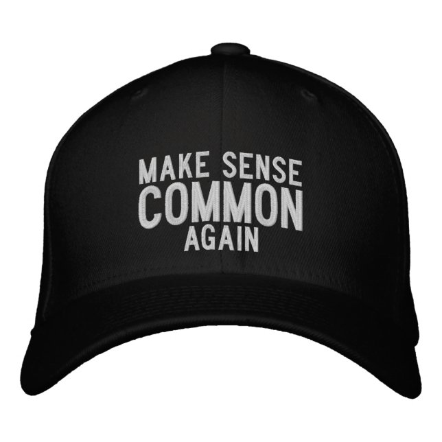 Casquette Brodée Citation noire "Rendre le sens commun" (Devant)