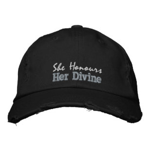 Casquette Brodée Citation Spirituelle Pour Son Rose Rustique Noir