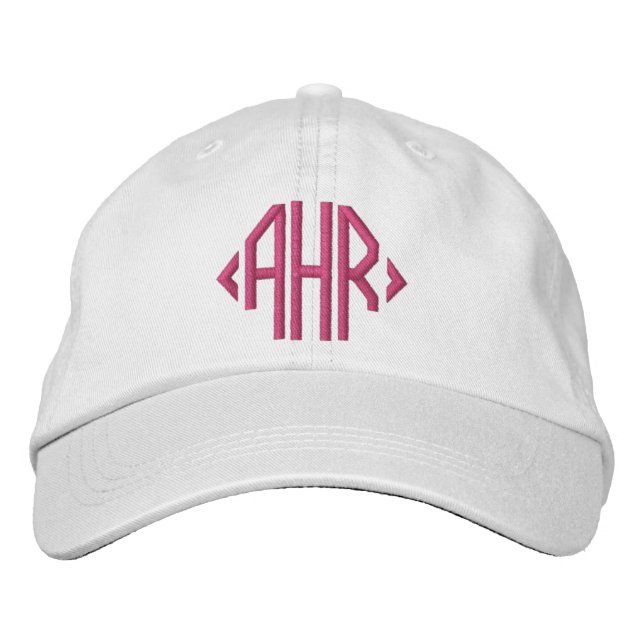 Casquette brodée classique avec monogramme (Devant)