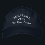 Casquette Brodée Club d'équipe de basket-ball personnalisé, nom du<br><div class="desc">Le casquette idéal pour les amateurs de pickleball. Ajoutez votre club, le nom de l'équipe, l'emplacement ou la date de la ville ou de la ville, le nom du tournoi, etc. pour créer un casquette de pickleball de qualité. Idéal pour les matchs d'équipe ou les tournois - ou même un...</div>