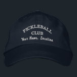 Casquette Brodée Club d'équipe de basket-ball personnalisé, nom du<br><div class="desc">Le casquette idéal pour les amateurs de pickleball. Ajoutez votre club, le nom de l'équipe, l'emplacement ou la date de la ville ou de la ville, le nom du tournoi, etc. pour créer un casquette de pickleball de qualité. Idéal pour les matchs d'équipe ou les tournois - ou même un...</div>