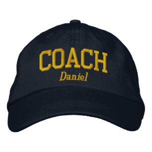 Casquette Brodée Coach personnalisé en jaune doré
