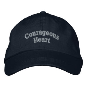 Casquette Brodée Cœur Courageux Expression Quotidienne Sans Peur Na