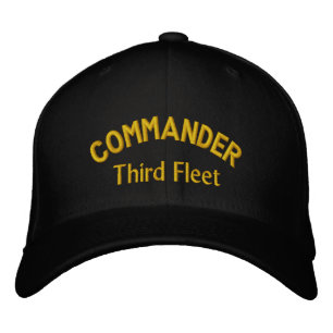Casquette Brodée COMMANDANT, Troisième flotte