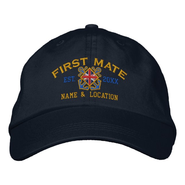 Casquette Brodée Compagnon personnalisé de drapeau d'Union Jack (Devant)