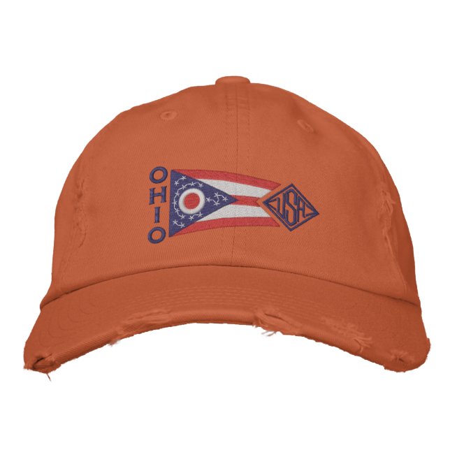 Casquette Brodée Conception de drapeau d'état de l'Ohio (Devant)