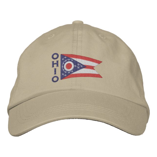 Casquette Brodée Conception de drapeau d'état de l'Ohio (Devant)